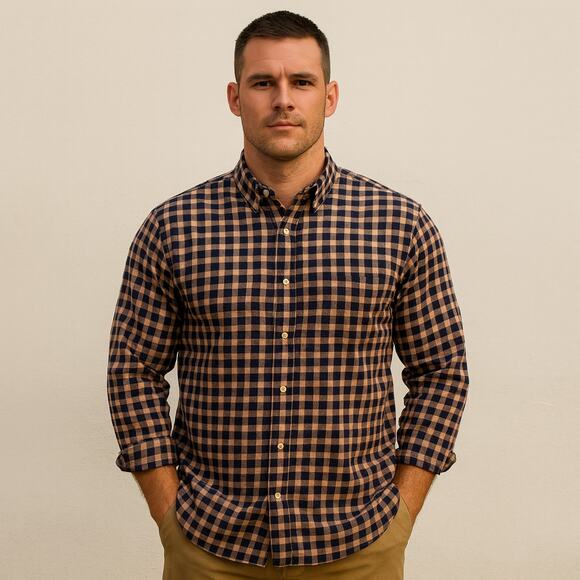 Eddie Bauer Relaxed Fit Flannel Plaid Button Down Shirt Size M - Picture 1 of 6